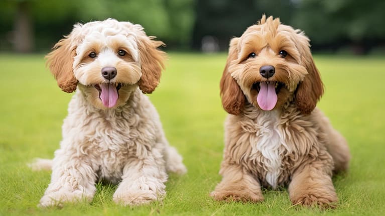 The featured image for this article could be a photo of a friendly Cockapoo sitting on a grassy lawn