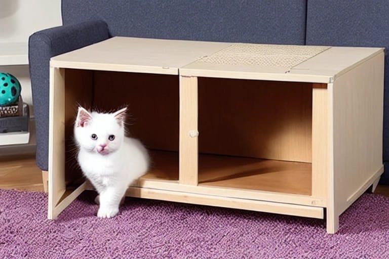 A kitten crate that features comfortable seats